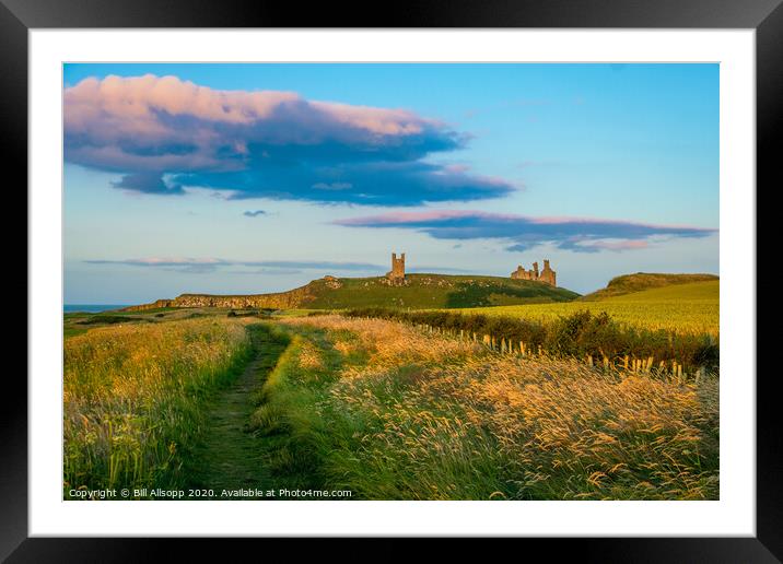 Dunstanburgh Castle. Framed Mounted Print by Bill Allsopp