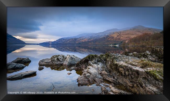 View along Loch Lomond. Framed Print by Bill Allsopp