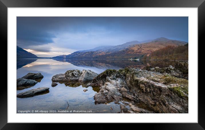View along Loch Lomond. Framed Mounted Print by Bill Allsopp