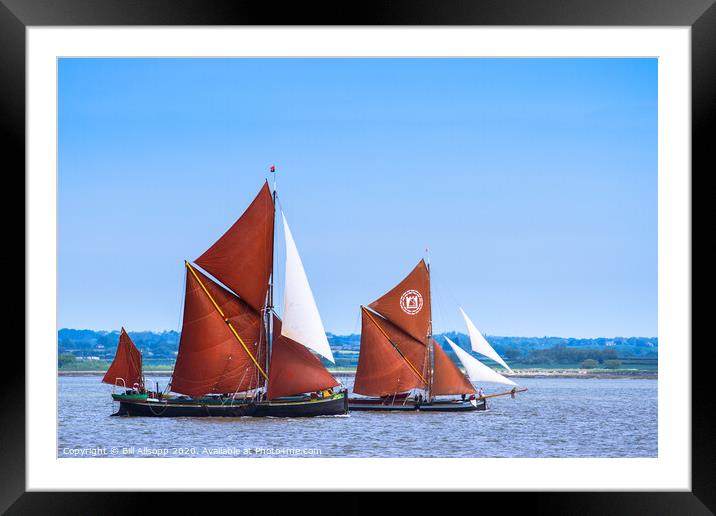 Thames sailing barges Framed Mounted Print by Bill Allsopp