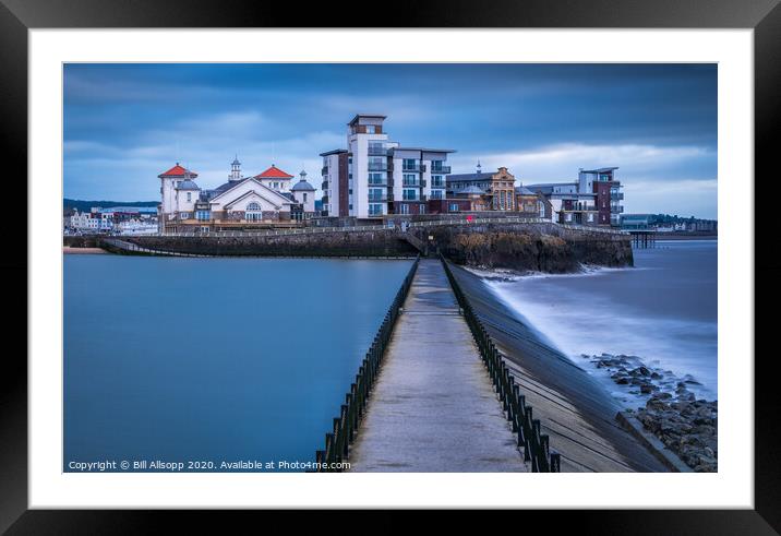 The Marine lake and  Knightstone Island at Weston Super Mare. Framed Mounted Print by Bill Allsopp