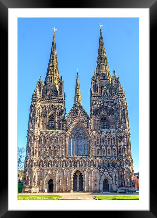 Lichfield Cathedral. Framed Mounted Print by Bill Allsopp