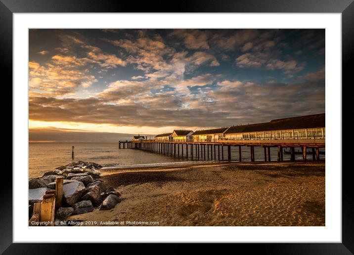 Dawn at Southwold. Framed Mounted Print by Bill Allsopp