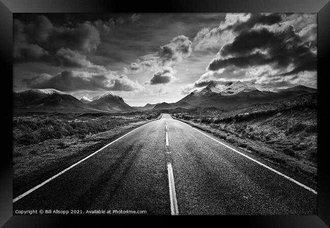 Road to the Cuillins. Framed Print by Bill Allsopp