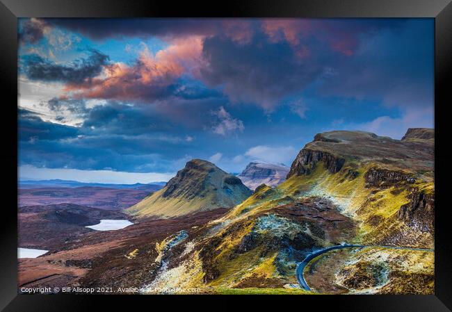 The Trotternish peninsula. Framed Print by Bill Allsopp