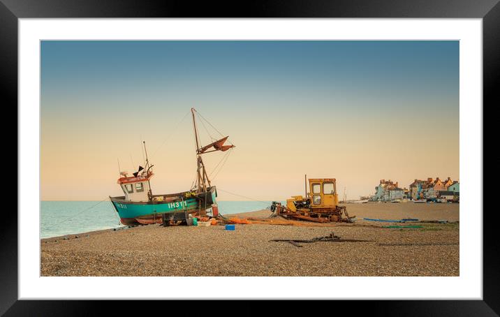 The beach at Aldeburgh, Framed Mounted Print by Bill Allsopp