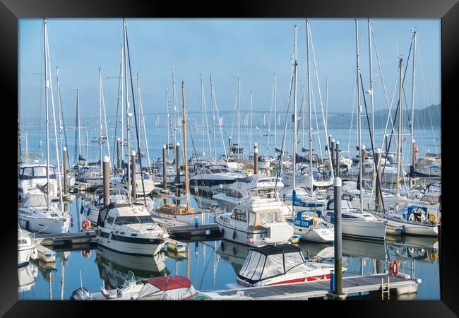 Wolverstone Marina. Framed Print by Bill Allsopp