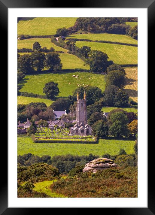 Widecombe-in-the-Moor. Framed Mounted Print by Bill Allsopp