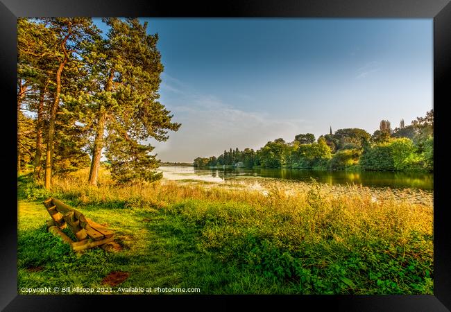 View across Thornton reservoir. Framed Print by Bill Allsopp