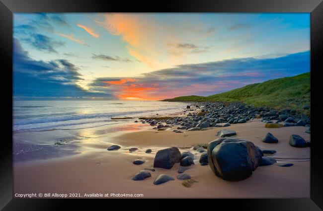 Embleton beach Framed Print by Bill Allsopp