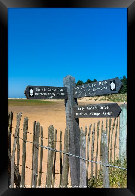 Norfolk coast path. Framed Print by Bill Allsopp