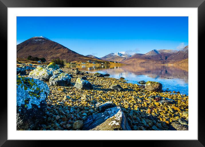 Loch Ainort and the Red Cuillins. Framed Mounted Print by Bill Allsopp