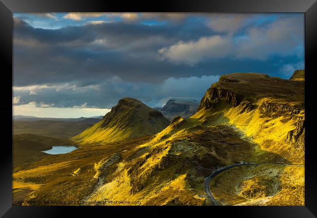 Sun on the Trotternish. Framed Print by Bill Allsopp