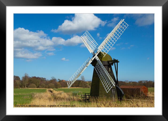 Herringfleet Mill. Framed Mounted Print by Bill Allsopp