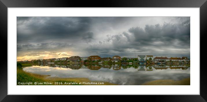 Shoreham Widewater Lagoon Water reflections Framed Mounted Print by Lee Milner
