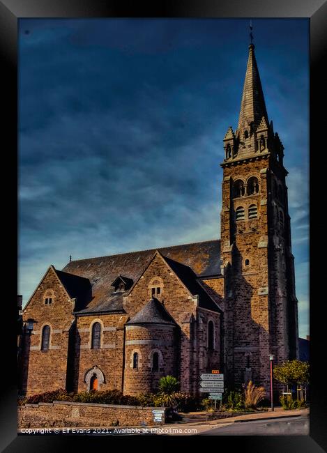 Cathedrale in Saint Pere Marc En Poulet Framed Print by Elf Evans