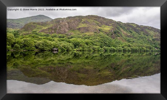 Reflecting at Llyn Dinas Framed Print by Steve Morris