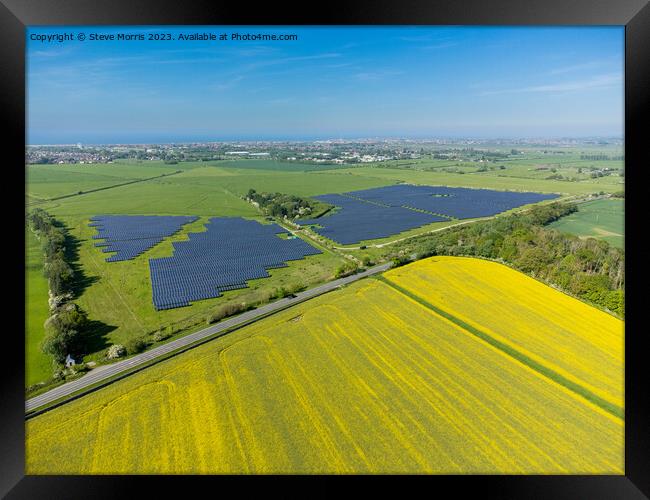 Solar Farm Framed Print by Steve Morris