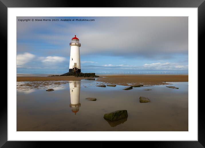 Reflecting at Talacre Beach Framed Mounted Print by Steve Morris