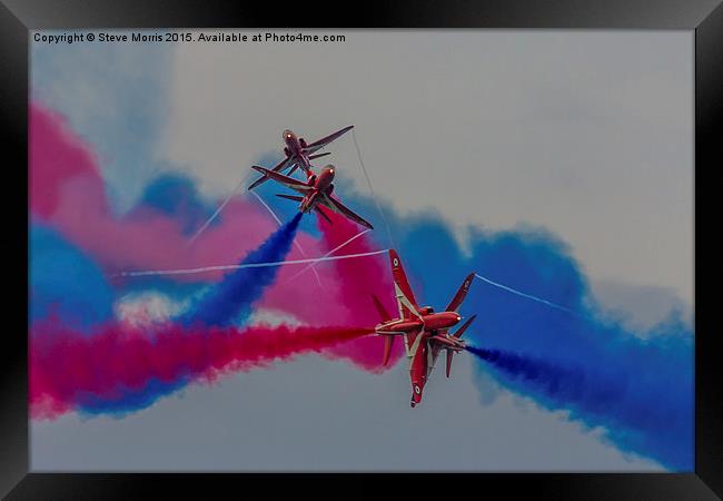  RAF Red Arrows Gypo Break Framed Print by Steve Morris