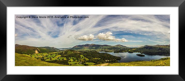 Northern Lake District Panorama Framed Mounted Print by Steve Morris