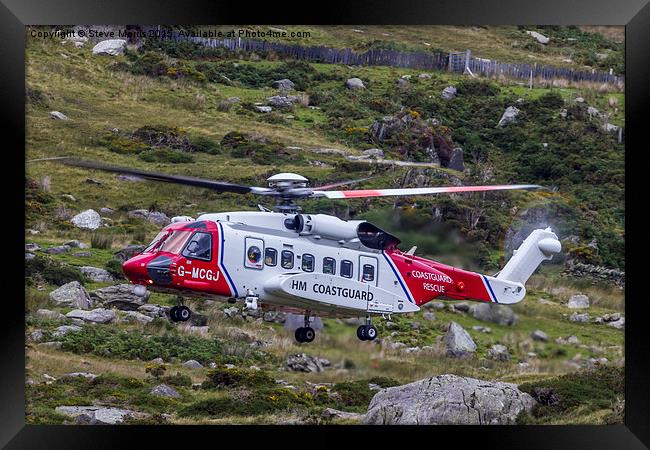  Rescue Helicopter Sikorksy S92 Framed Print by Steve Morris