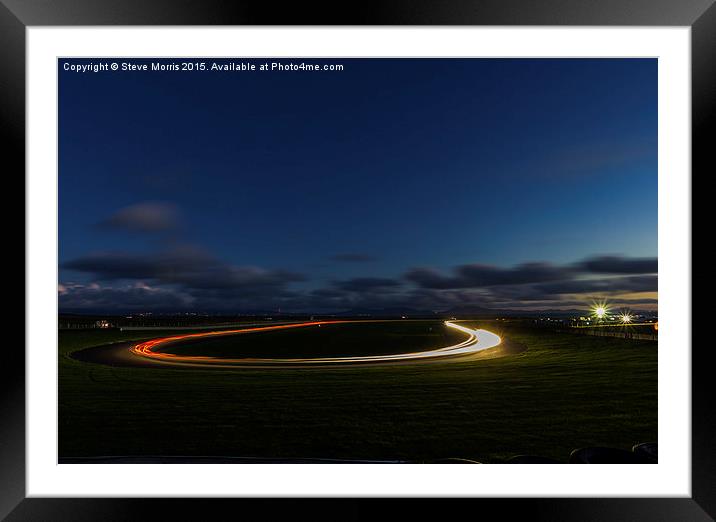  Night Racing Framed Mounted Print by Steve Morris