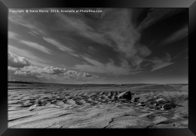 Shifting Sands Framed Print by Steve Morris