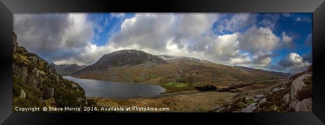 Ogwen Valley Panorama Framed Print by Steve Morris