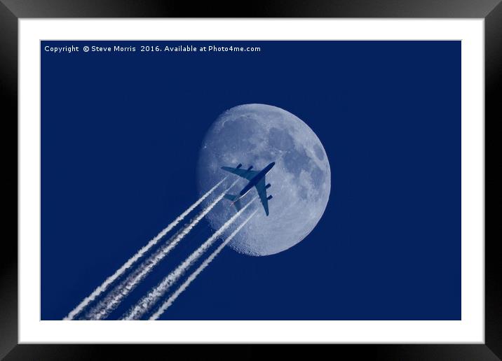 Fly Me To The Moon Framed Mounted Print by Steve Morris