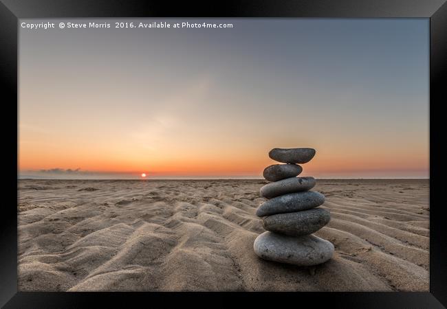 Sunset Beach Framed Print by Steve Morris