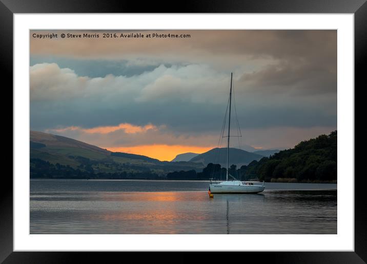 Llyn Tegid Sunset Framed Mounted Print by Steve Morris