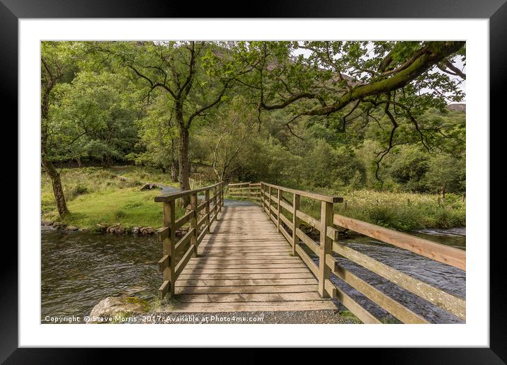 Buttermere Bridge Framed Mounted Print by Steve Morris