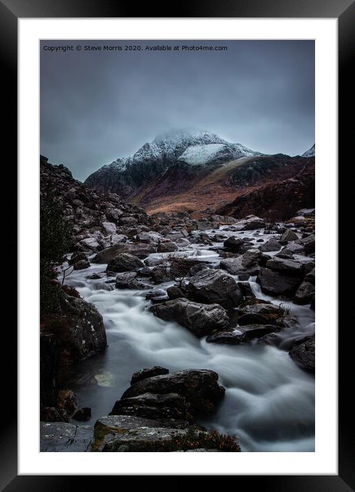 Snowdonia in Winter Framed Mounted Print by Steve Morris