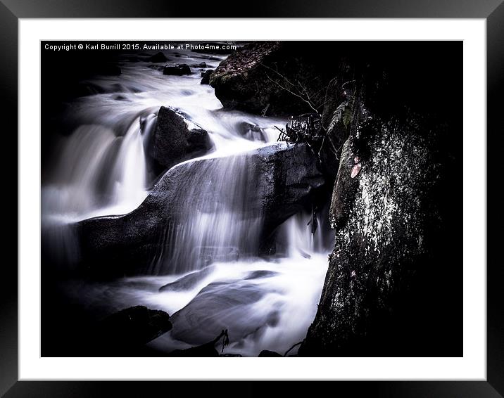  Waterfall 6 Framed Mounted Print by Karl Burrill