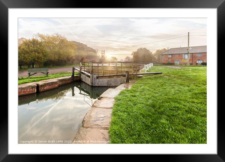 Dilham Canal and Lock in North Walsham Norfolk Framed Mounted Print by Simon Bratt LRPS