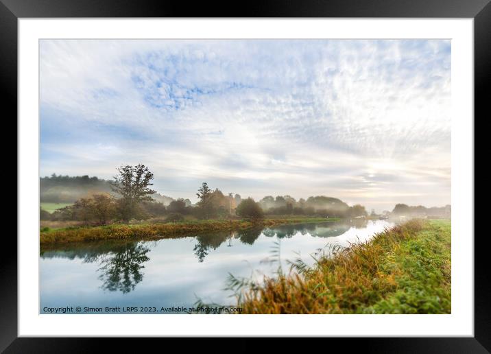 North Walsham Dilham Canal in Norfolk sunrise Framed Mounted Print by Simon Bratt LRPS