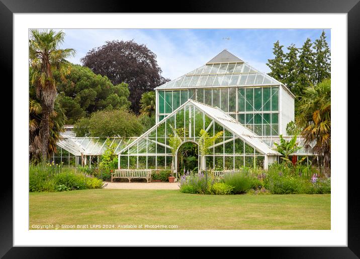 Cambridge University Botanic Gardens glasshouse entrance Framed Mounted Print by Simon Bratt LRPS