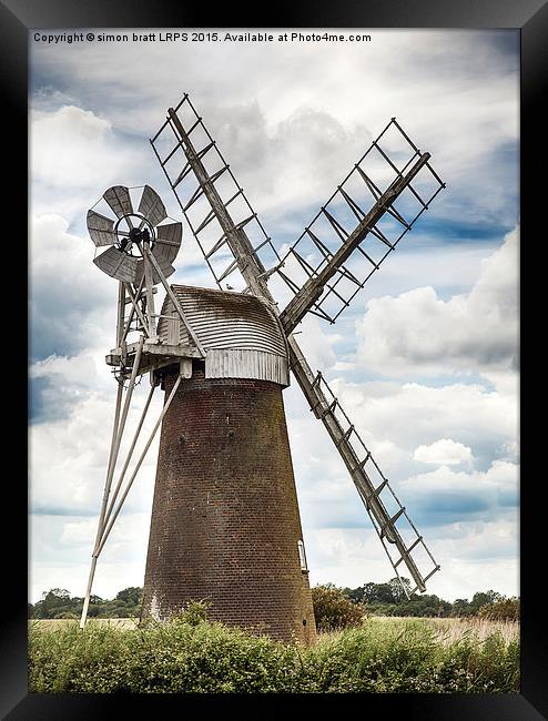 Windmill in Norfolk UK Framed Print by Simon Bratt LRPS