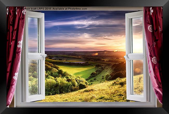 Amazing window view Framed Print by Simon Bratt LRPS
