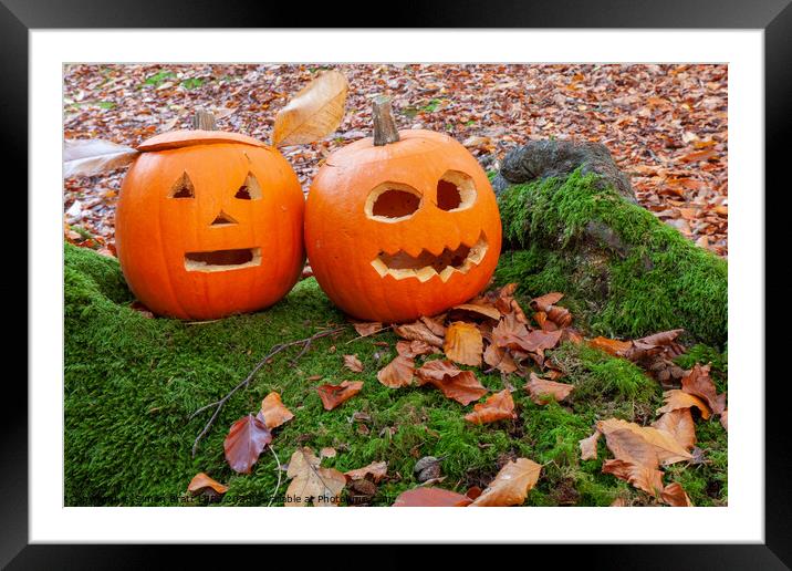 Scary pumpkins for halloween Framed Mounted Print by Simon Bratt LRPS