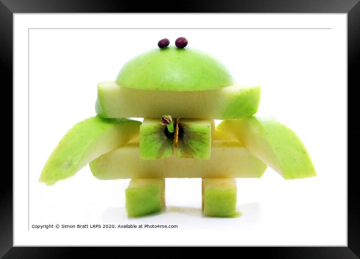 Friendly apple monster Framed Mounted Print by Simon Bratt LRPS
