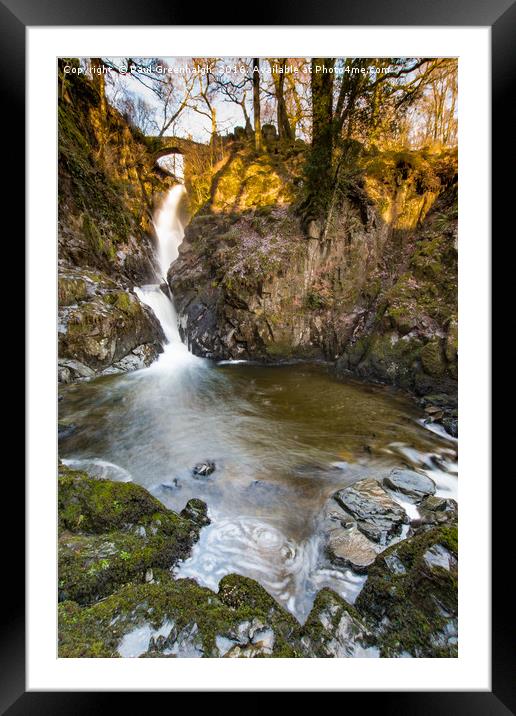 Aria Force Waterfall, Lake District Framed Mounted Print by Paul Greenhalgh