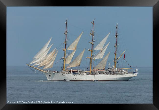 Tall Ships off Hartlepool in July 2023 Framed Print by Ernie Jordan