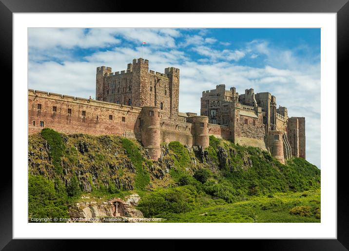 Bamburgh Castle Framed Mounted Print by Ernie Jordan