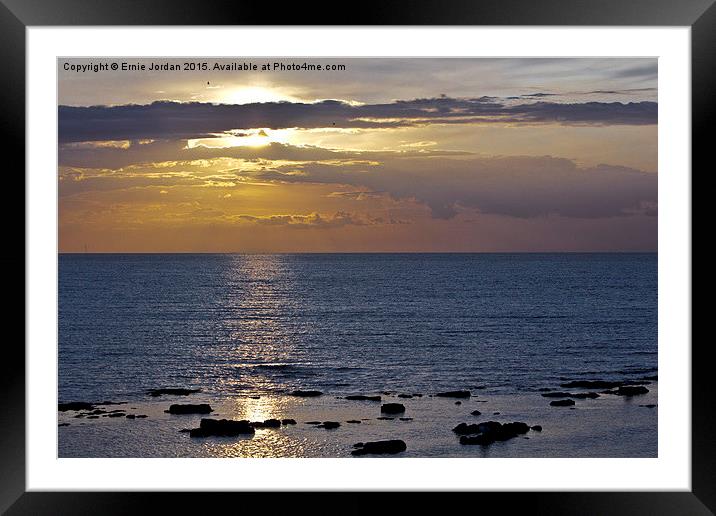  Calm Sunset at Westbrook,Kent. Framed Mounted Print by Ernie Jordan