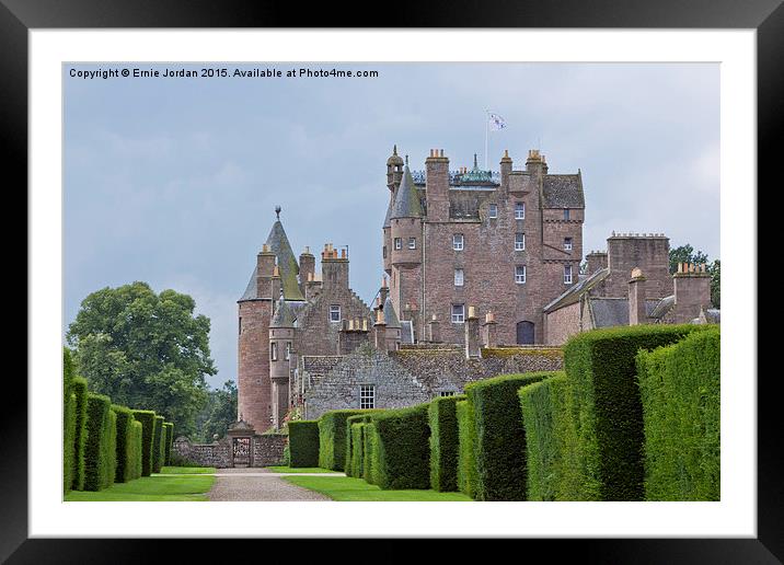  Glamis Castle Scotland Framed Mounted Print by Ernie Jordan