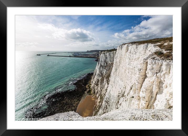 White Cliffs of Dover Framed Mounted Print by Ernie Jordan