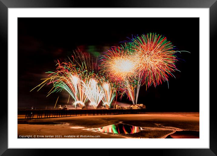 Blackpool International Fireworks competition 2 of 5 Framed Mounted Print by Ernie Jordan