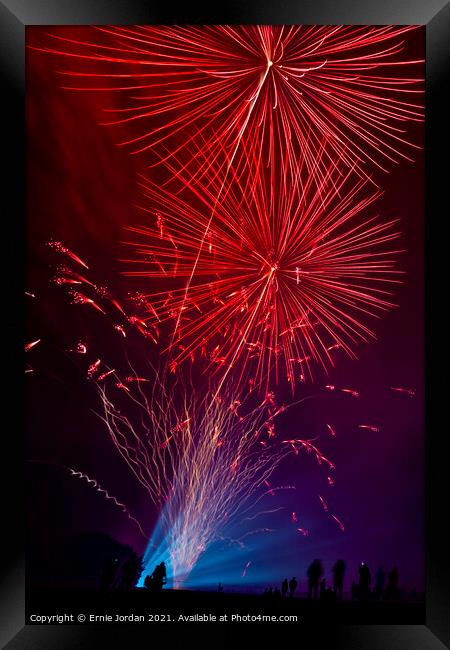 Fireworks 7114 Framed Print by Ernie Jordan